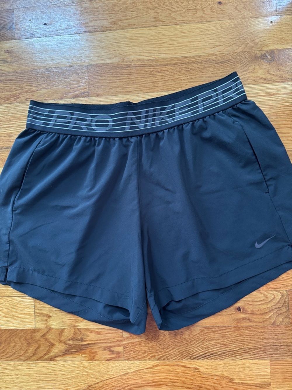 Nike Black Women's Pro Running Shorts with Elastic Waistband